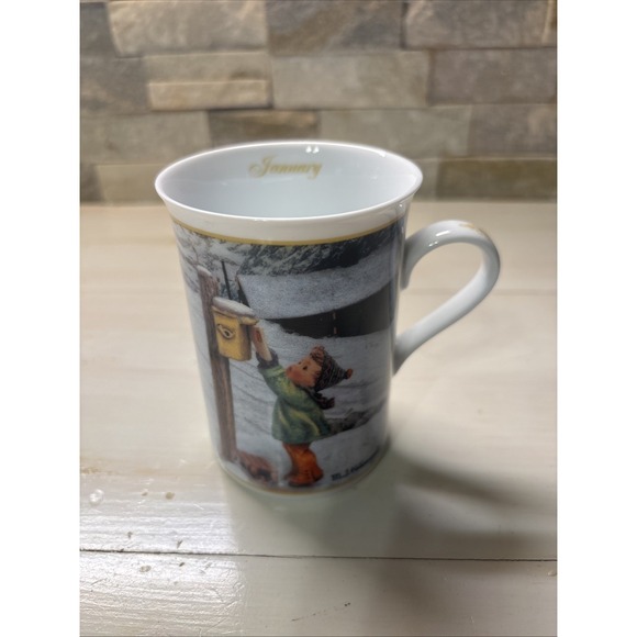 Danbury Mint ~ M.I. Hummel Mugs of the Year Porcelain Cups - 2 Cups Mar,Jan. - Picture 2 of 13